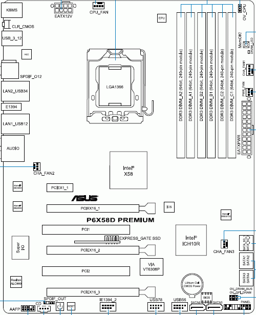 ASUS P6X58D Premium схема 