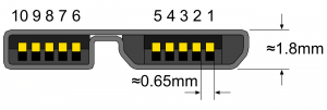 Распиновка вилки USB 3.0 Micro-B