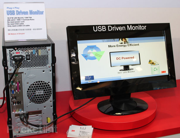3M USB Driven Monitor - прототип монитора "USB 3.0 Only"
